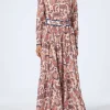 Damen Leinenkleid Marbella mit Paisley-Print