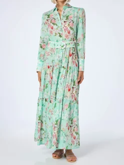 Damen Leinenkleid Marbella mit Blumenprint
