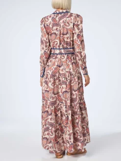Damen Leinenkleid Marbella mit Paisley-Print