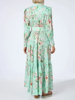 Damen Leinenkleid Marbella mit Blumenprint