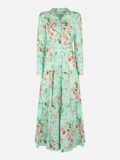 Damen Leinenkleid Marbella mit Blumenprint