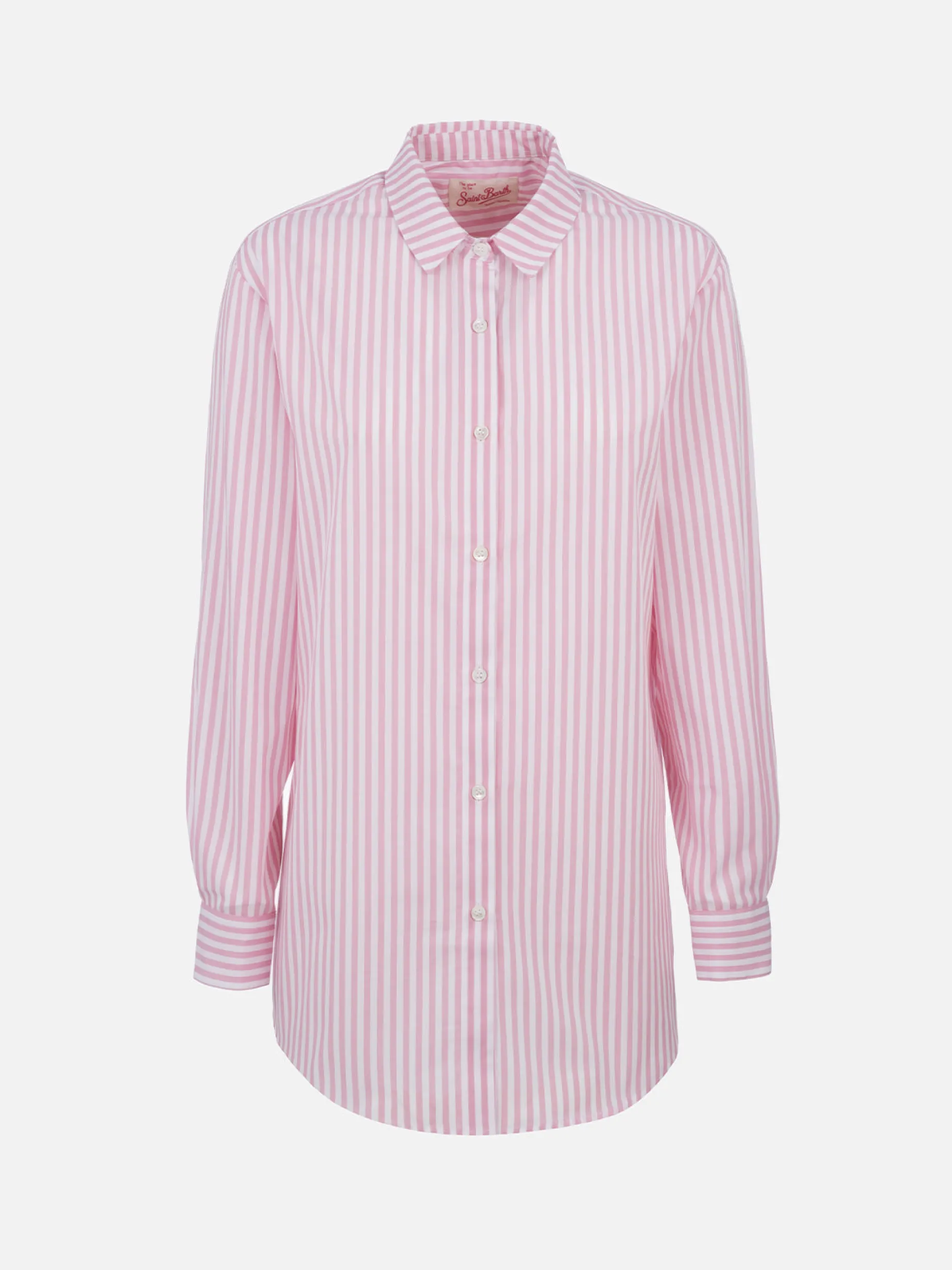 Damen Print Baumwollshirt Brigitte mit Streifenprint