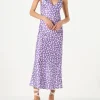 Damen Slipkleid Eydis mit Gänseblümchen-Print