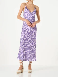 Damen Slipkleid Eydis mit Gänseblümchen-Print