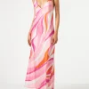 Damen Slipkleid Eydis mit Wellenprint