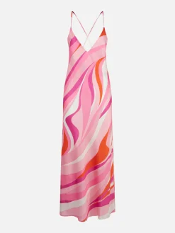 Damen Slipkleid Eydis mit Wellenprint