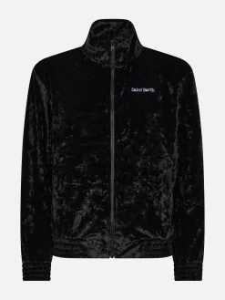 Damen Sweatshirt Miriam schwarz Chenille