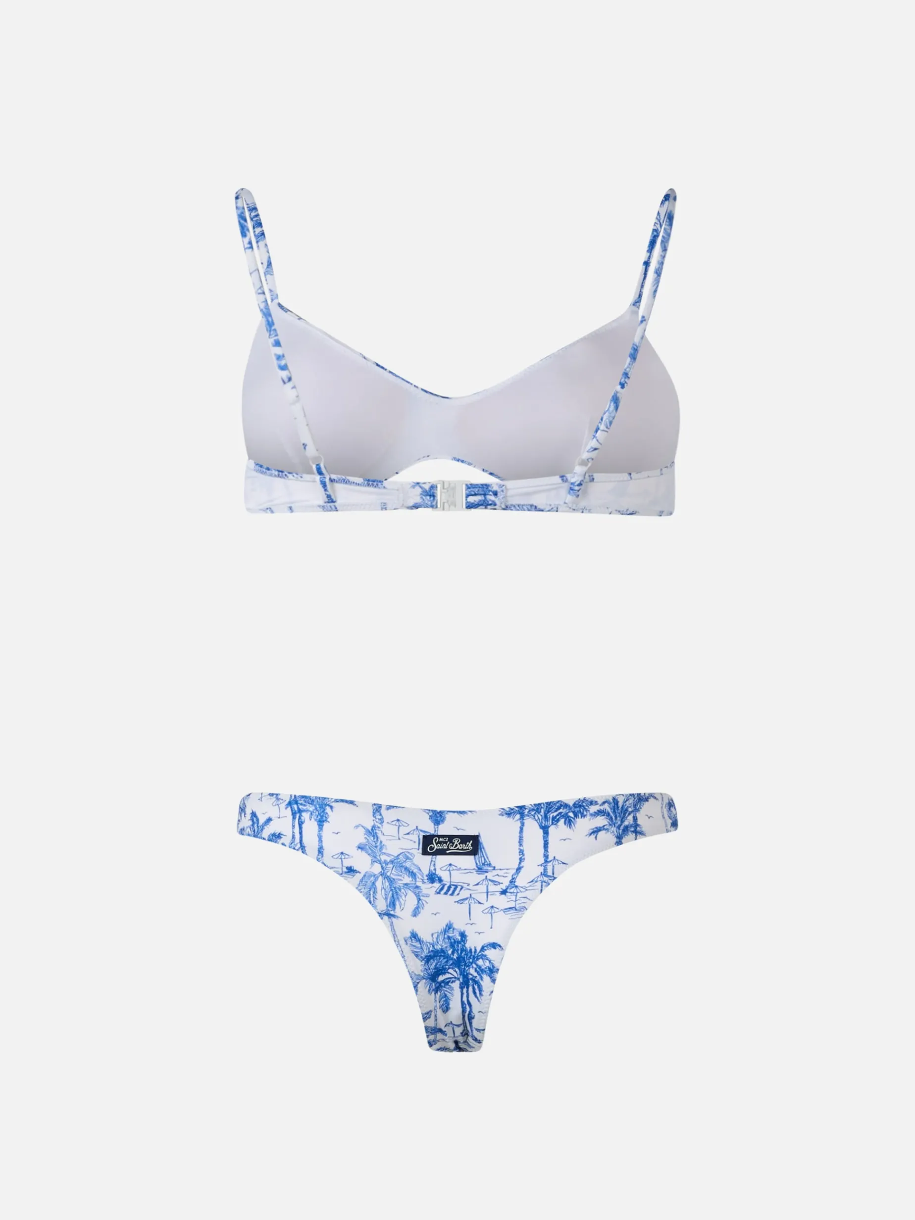 Damen Toile de Jouy U-Ausschnitt-Bralette-Bikini May Naomi