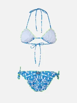 Damen Triangel-Bikini Sarius mit Napoli-Print | SSC NAPOLI SONDEREDITION