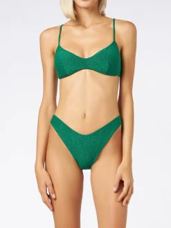 Damen-Bralette-Bikini aus Lurex