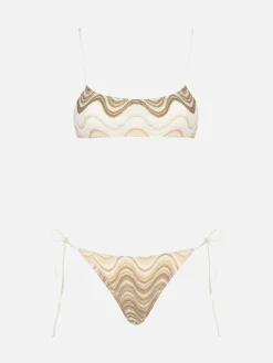 Damen-Bralette-Bikini aus Raschelstrick Sadie Marielle