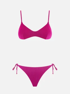 Damen-Bralette-Bikini in Fuchsia