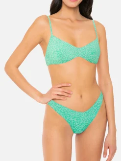 Damen-Bralette-Bikini mit Animal-Print