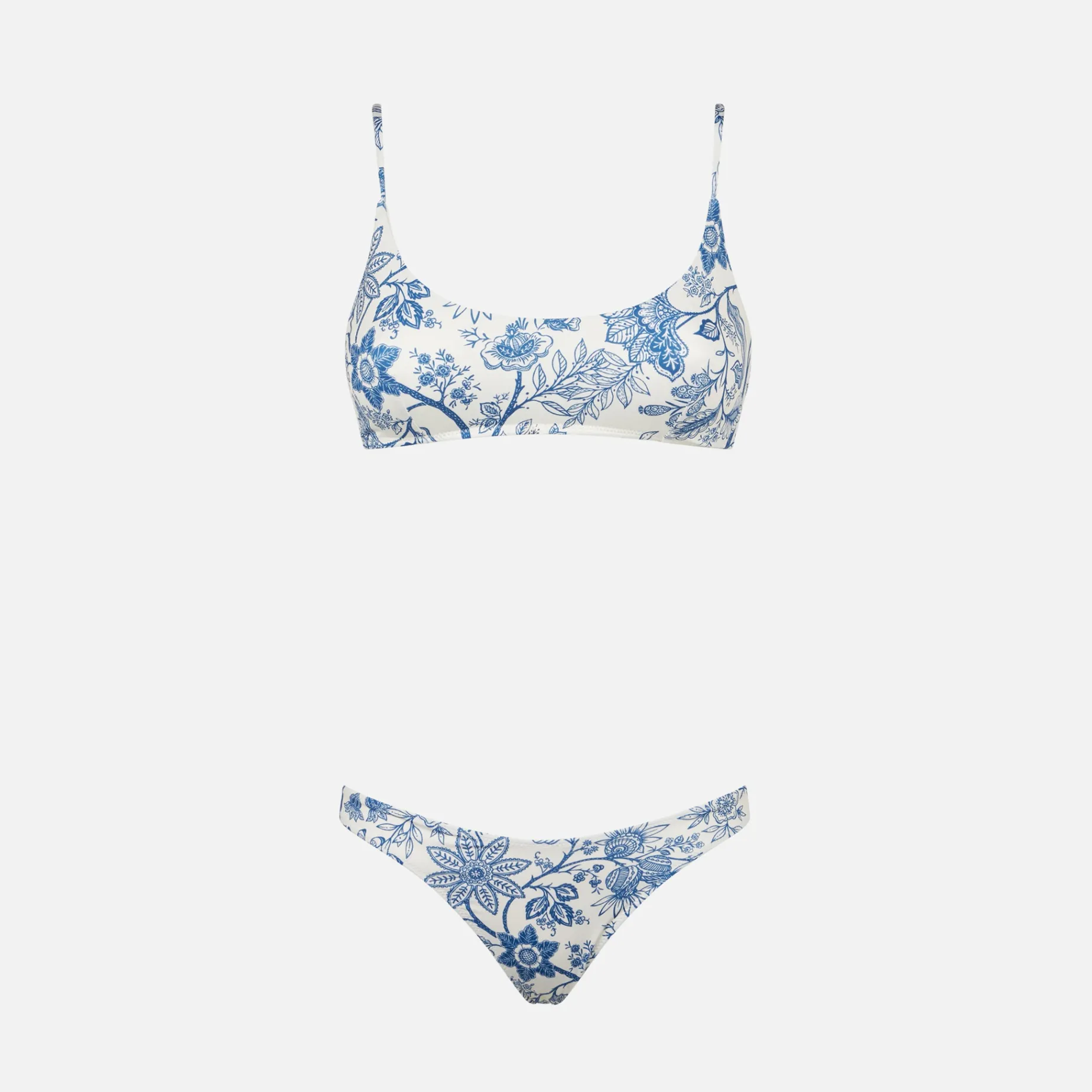 Damen-Bralette-Bikini mit Blumendruck