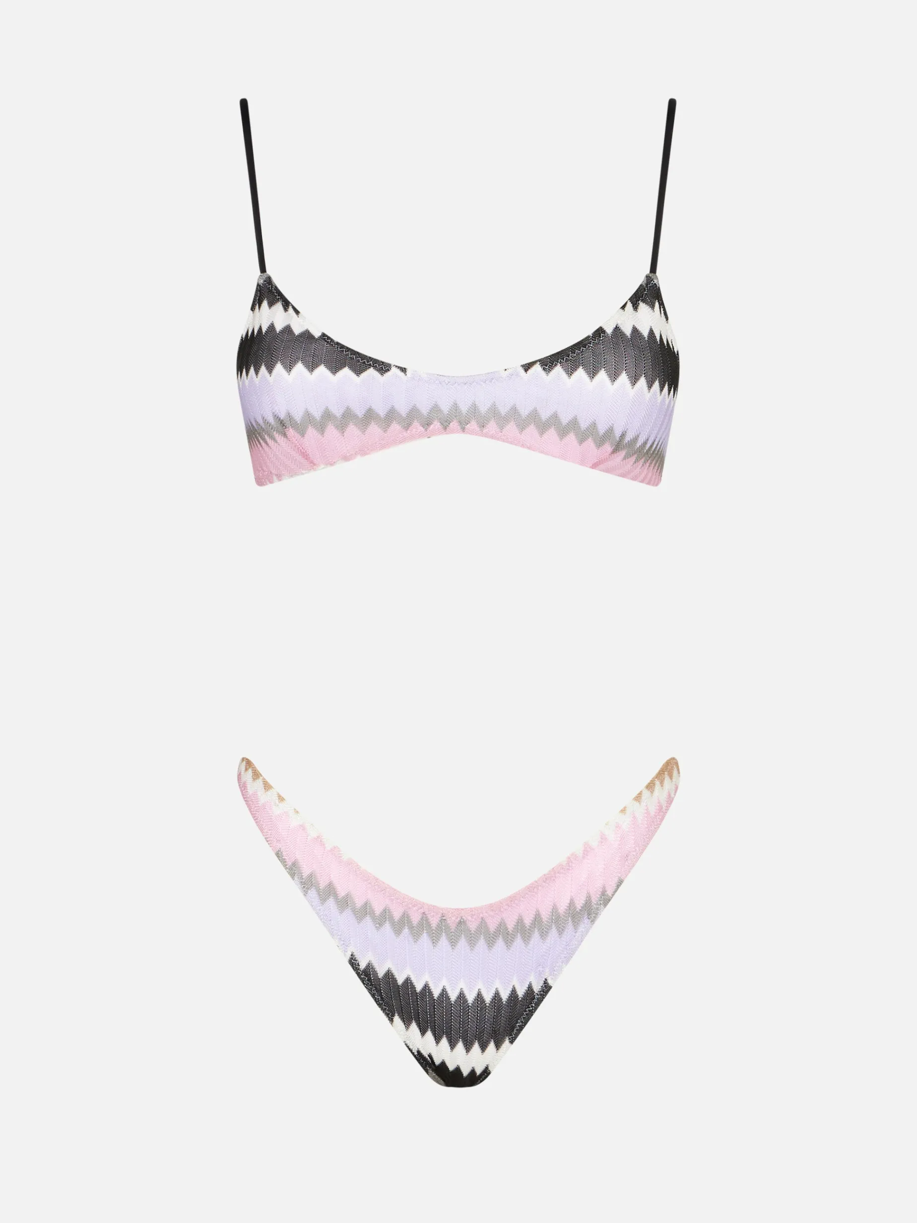 Damen-Bralette-Bikini mit Chevron-Muster