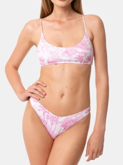 Damen-Bralette-Bikini mit Dschungel-Print