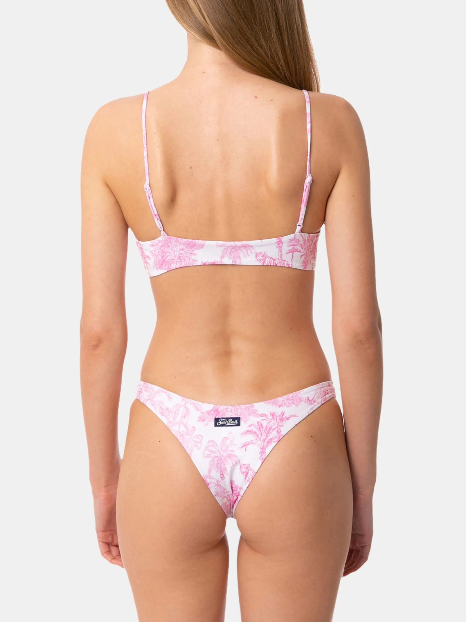 Damen-Bralette-Bikini mit Dschungel-Print