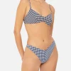 Damen-Bralette-Bikini mit Gingham-Print