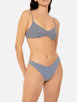 Damen-Bralette-Bikini mit Gingham-Print
