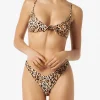 Damen-Bralette-Bikini mit Leopardenmuster