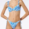 Damen-Bralette-Bikini mit Muster