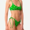 Damen-Bralette-Bikini mit Paisley-Print