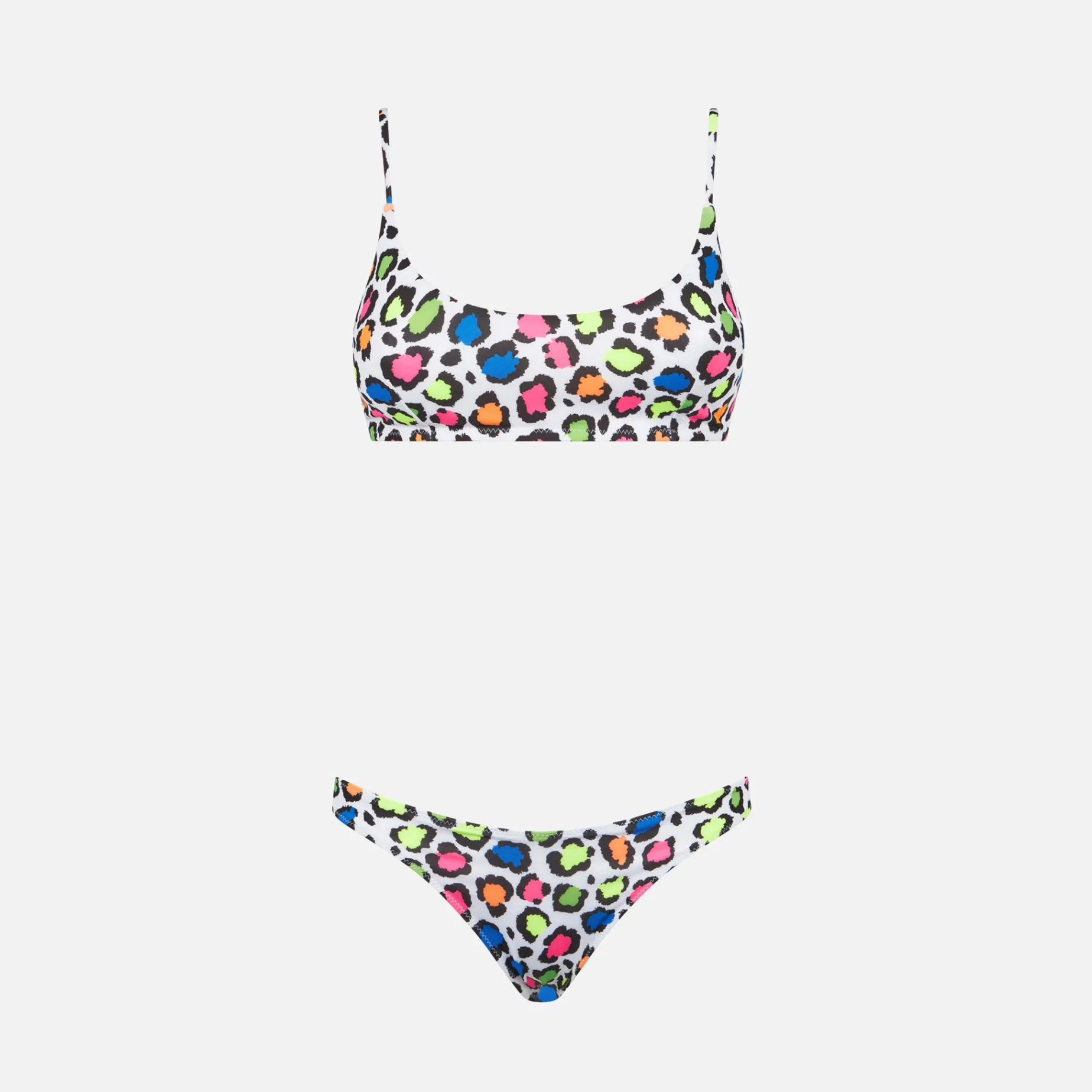 Damen-Bralette-Bikini mit Pop-Animal-Print