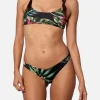 Damen-Bralette-Bikini mit tropischem Aufdruck
