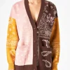 Damen-Cardigan mit Bandana-Print