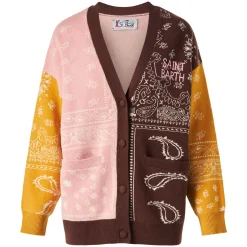Damen-Cardigan mit Bandana-Print