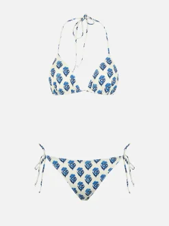 Damen-Dreiecksbikini „Jaipur“ mit Blumenmotiv „Leah Virgo“.
