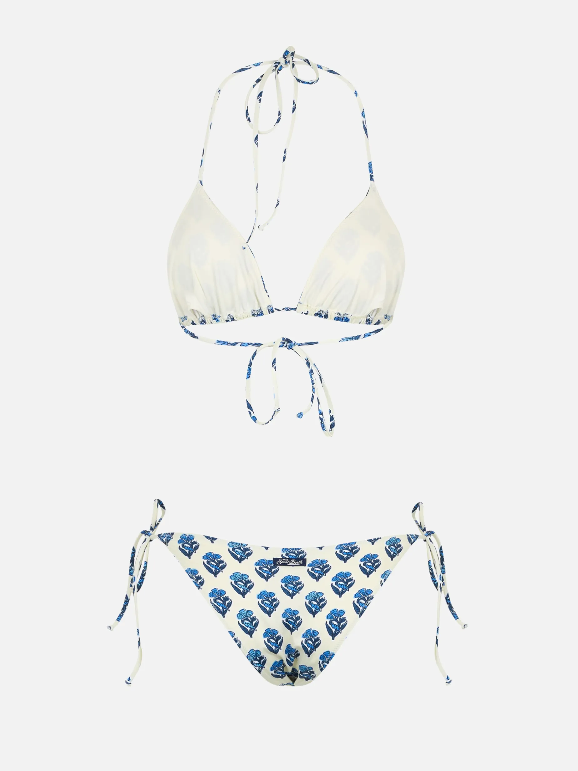 Damen-Dreiecksbikini „Jaipur“ mit Blumenmotiv „Leah Virgo“.