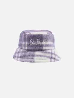 Damen-Eimerhut mit Tartan-Print