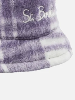 Damen-Eimerhut mit Tartan-Print
