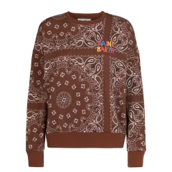 Damen-Fleece-Sweatshirt mit Bandana-Print
