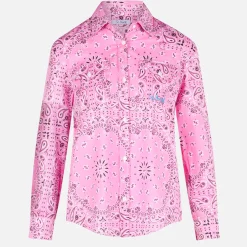 Damen-Hemd in Rosa mit Bandana-Aufdruck