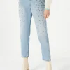 Damenjeans mit Strasssteinen