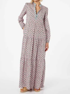 Damen-Maxikleid aus Baumwoll-Voile Nadja