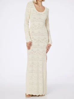 Damen-Midikleid aus Baumwollstrick