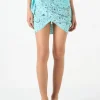 Damen-Minirock-Pareo aus Baumwolle Angie mit Bandanna-Print