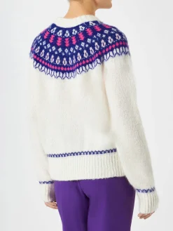 Damen-Nordic-Pullover mit Cortina-Stickerei