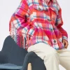 Damen-Overshirtjacke mit Fransen