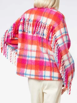 Damen-Overshirtjacke mit Fransen