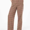 Damen-Palazzohose mit Pied-de-Poule-Print