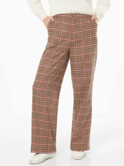Damen-Palazzohose mit Pied-de-Poule-Print