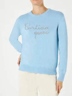 Damenpullover mit Cortina Queen-Stickerei