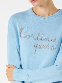 Damenpullover mit Cortina Queen-Stickerei
