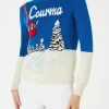 Damenpullover mit Courma-Vintage-Postkartendruck