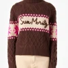 Damenpullover mit halbem Rollkragen und Sun Moritz-Schriftzug