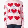 Damenpullover mit Herzdruck